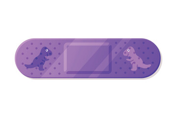 Colorful Medical Plaster or Adhesive Bandage for Injuries Vector Illustration