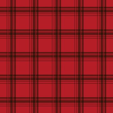 Seamless background of classic tartan plaid pattern in red and black tones