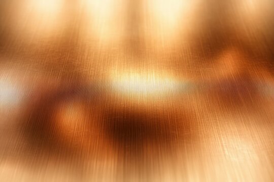 Close-up image of textured copper metal surface with brushed finish and warm golden reflections