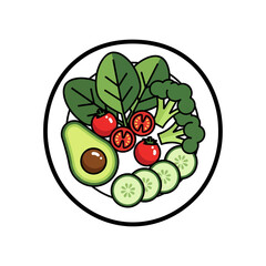 Bowl of nutrientrich vegetables suitable for health, wellness, recipe, cooking, diet, nutrition, food, vegetarian, vegan, farmtotable concepts.