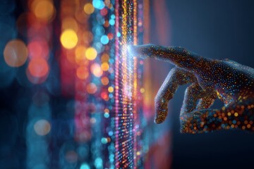 Beyond figures: the power of ai in transformative business analytics. Smart systems. Dynamic data exploration: business intelligence on a vibrant digital canvas. Ai concept. Technology progress.