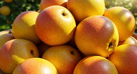 Freshly Harvested Ripe Apples in a Basket Outdoors.