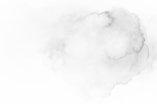 Watercolor stain with gray color isolated on transparent background for design use