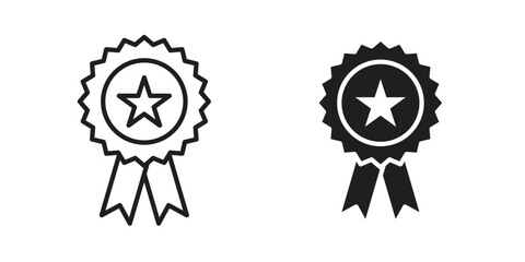 Badge icon pictogram in trendy outline style. icon, sign or symbol.