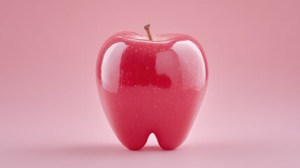 Impossible apple half fruit half tooth