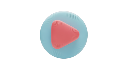 Play Button Icon with Pink and Blue Colors.