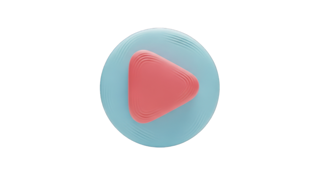 Play Button Icon with Pink and Blue Colors.