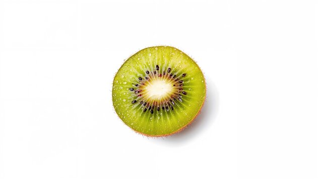 Slice of a vibrant and juicy kiwi fruit, showcasing its freshness and vivid color, World Kiwi Day
