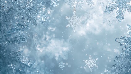 A rasterized depiction of the Christmas season, featuring stars and snowflakes as a seasonal backdrop