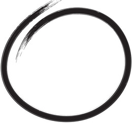Black brush stroke circle, a versatile element for highlighting or framing content
