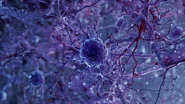 Cerebellar Purkinje Cells, essential components of motor control, showcasing intricate neural structures