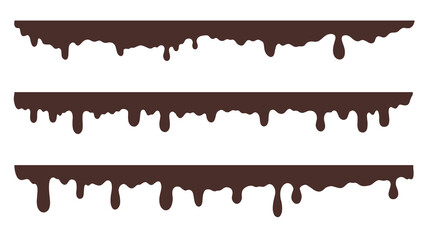 Melt drips chocolate waves. Cocoa liquid motion. Liquid Chocolate Illustration, food, beverage, splash. Vector illustration.