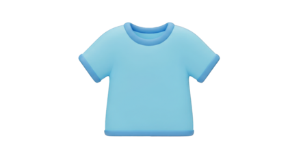 Light Blue Short-Sleeved T-Shirt Illustration.