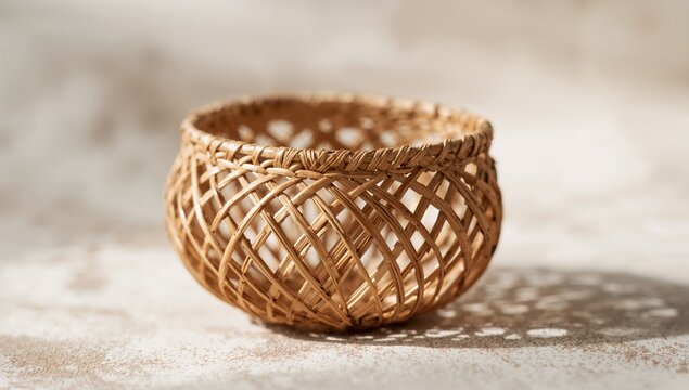 Small Woven Rattan Container