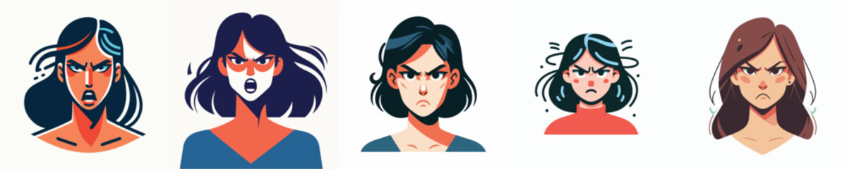 Face expression of angry