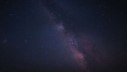 A bright flash illuminates the night sky, horizontal backdrop featuring a starry expanse and vibrant golden-red galaxy