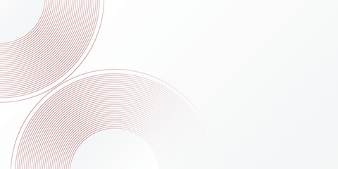 Abstract white background with red circle lines. Digital future technology concept art simple modern, Illustration