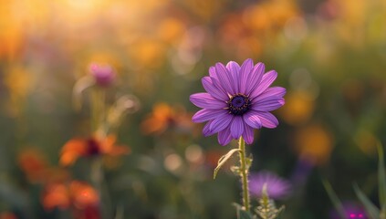 Vibrant purple bloom during summer, showcasing seasonal beauty in the garden