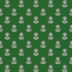 American ethnic tribal geometric pattern in vibrant green tones.  a black background, the bright colors create a striking contrast that adds energy and visual ethnic to the design. The mix of bold e