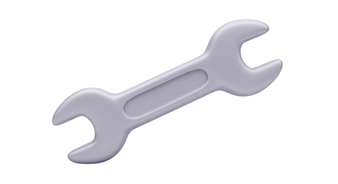 Silver Open-End Wrench: A Tool for Mechanical Work.