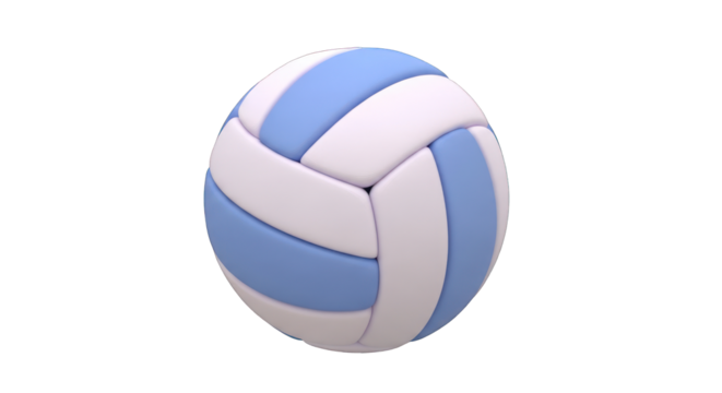 Blue and White Volleyball Ball for Sport and Recreation.