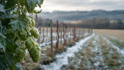 Winter Hops in a Brewery, showcasing seasonal brewing techniques