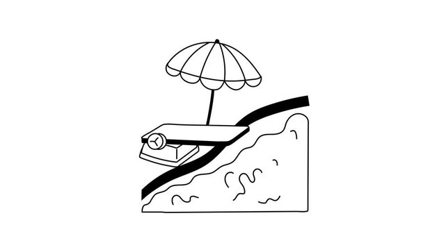 Take a look at this amazing animated icon of diving board in modern style