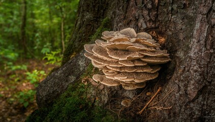 Birch Bracket Fungus, showcasing natural artistry, erosion risk