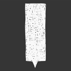 Crayon speech bubble for friendly messages. Handwritten doodle border with pencil texture. Text box chalkboard for stickers and cards.