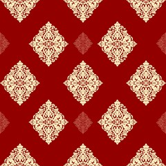 American ethnic design with round geometric patterns in red tones. Set a deep ethnic background, the motifs stand out vividly, creating a bold and striking visual ethnic . The contrasting colors giv