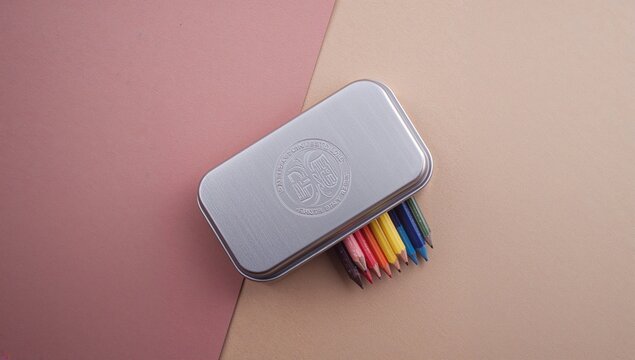Colored art pencils in a tin, ideal for artistic creativity and precise coloring