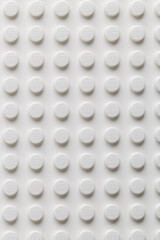 Naklejka premium White LEGO Baseplate Top View Seamless Pattern