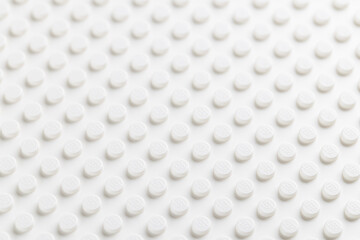 Naklejka premium White LEGO Baseplate Top View Seamless Pattern