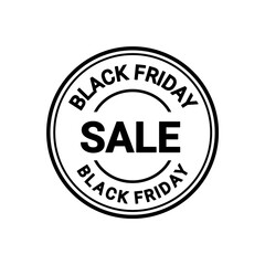Black Grunge Black Friday Sale Stamp