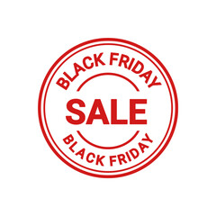 Red Grunge Black Friday Sale Stamp