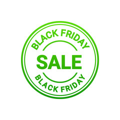 Green Grunge Black Friday Sale Stamp