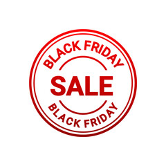 Red Grunge Black Friday Sale Stamp