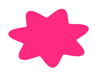 Pink abstract starburst blob shape