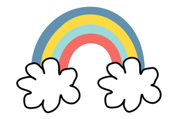 Cute hand drawn rainbow