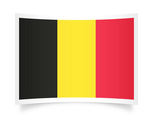 Fototapeta premium Belgium paper flag 3d illustration. Paper flag of Belgium transparent png