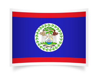 Obraz premium Belize paper flag 3d illustration. Paper flag of Belize transparent png