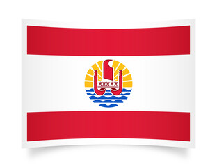 Obraz premium Tahiti paper flag 3d illustration. Paper flag of french polynesia transparent png