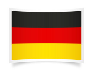 Germany paper flag 3d illustration. Paper flag of Germany transparent png