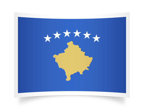 Kosovo paper flag 3d illustration. Paper flag of kosova transparent png