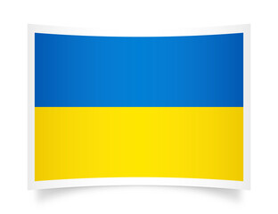 Ukraine paper flag 3d illustration. Paper flag of Ukraine transparent png