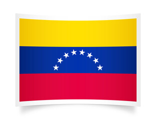 Venezuela paper flag 3d illustration. Paper flag of Venezuela transparent png