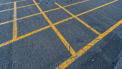 Road markings for parking bays, ensuring effective space management