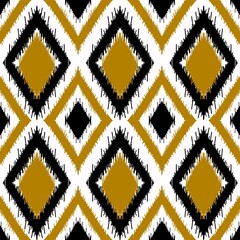 Indian ethnic fabric pattern features a delicate floral design in yellow tones, inspired by ancient Indian ethnic paintings. Set against a dark background, the contrast enhances its ethnic classic an