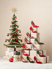 Luxury Footwear Christmas Display