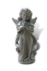 Obraz premium statue of a angel isolated on white background. This has clipping path.